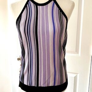 White House Black Market Purple Fitted Tank Top